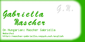 gabriella mascher business card